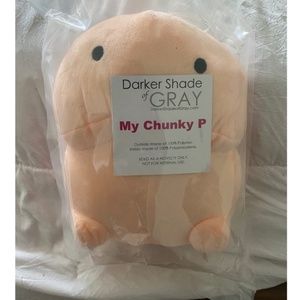 NWT "My Chunky P" Squish Novelty Toy - Darker Shades of Gray